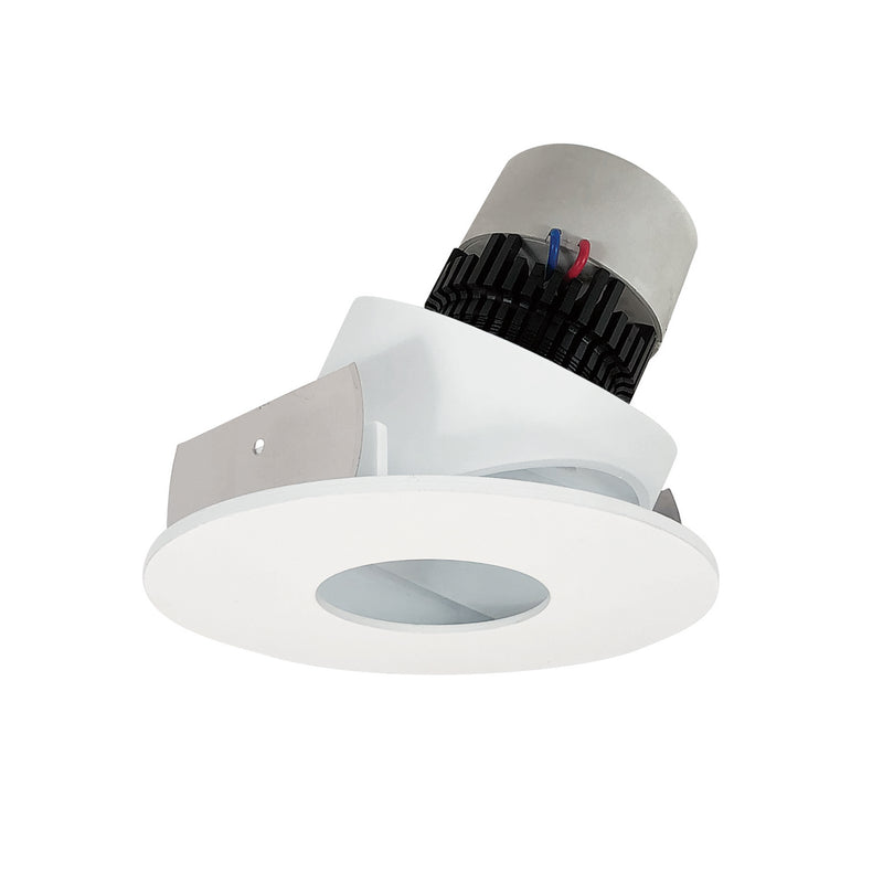 Nora Lighting NPR-4RPHA35XMPW Adjustable Trim, Matte Powder White Pinhole / Matte Powder White Flange