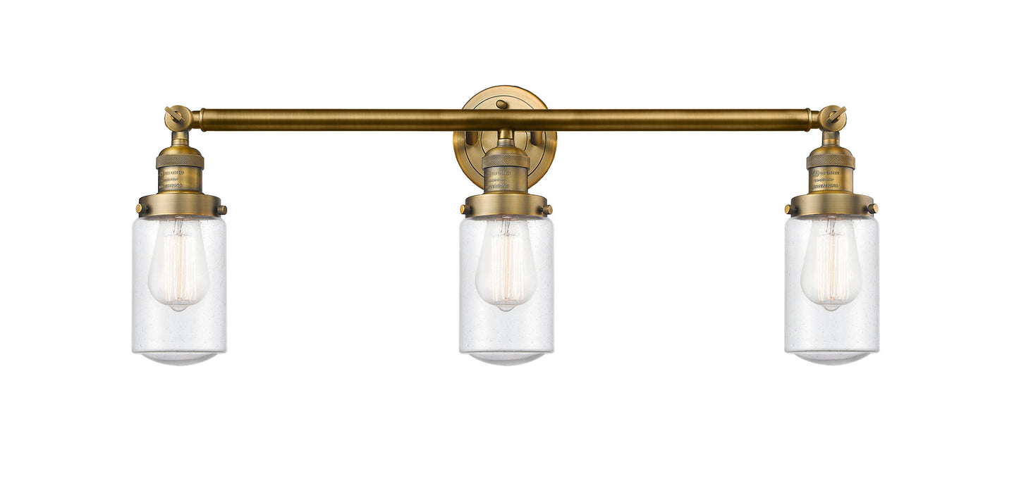 Innovations 205-BB-G314 Three Light Bath Vanity, Brushed Brass