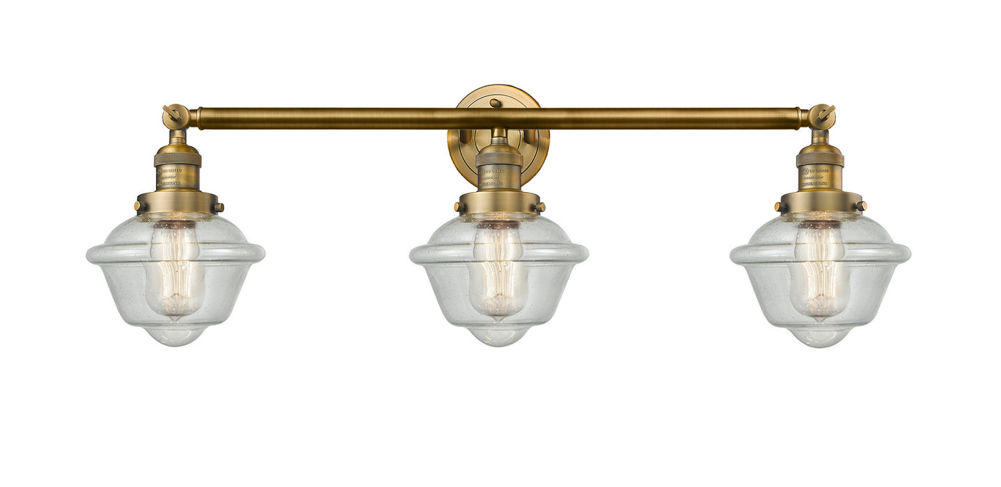 Innovations 205-BB-G534 Three Light Bath Vanity, Brushed Brass