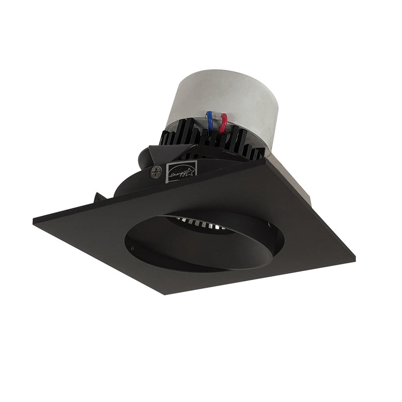 Nora Lighting NPR-4SC27XBB Adjustable Trim, Black Reflector / Black Flange