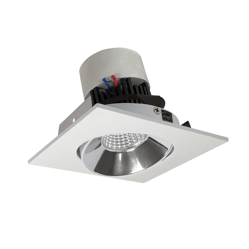 Nora Lighting NPR-4SC30XCMPW Adjustable Trim, Specular Clear Reflector / Matte Powder White Flange
