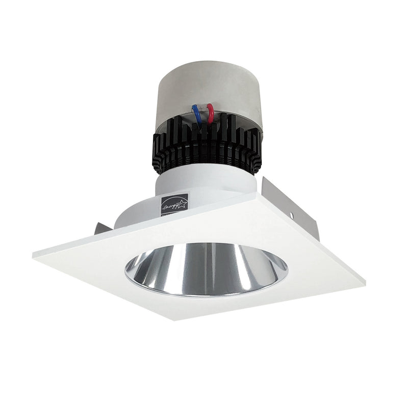 Nora Lighting NPR-4SNDC27XCMPW Recessed, Specular Clear Reflector / Matte Powder White Flange