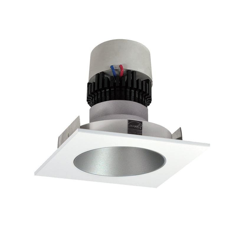 Nora Lighting NPR-4SNDC27XHZMPW Recessed, Haze Reflector / Matte Powder White Flange