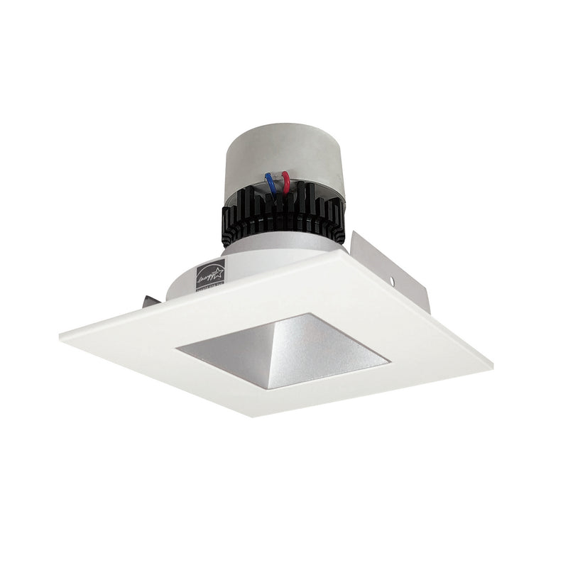 Nora Lighting NPR-4SNDSQ40XHW Recessed, Haze Reflector / White Flange
