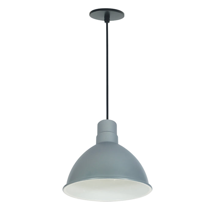Nora Lighting NRLM-10C2035GMWLE4 10" Rlm Shade, Gun Metal Outer / White Inner