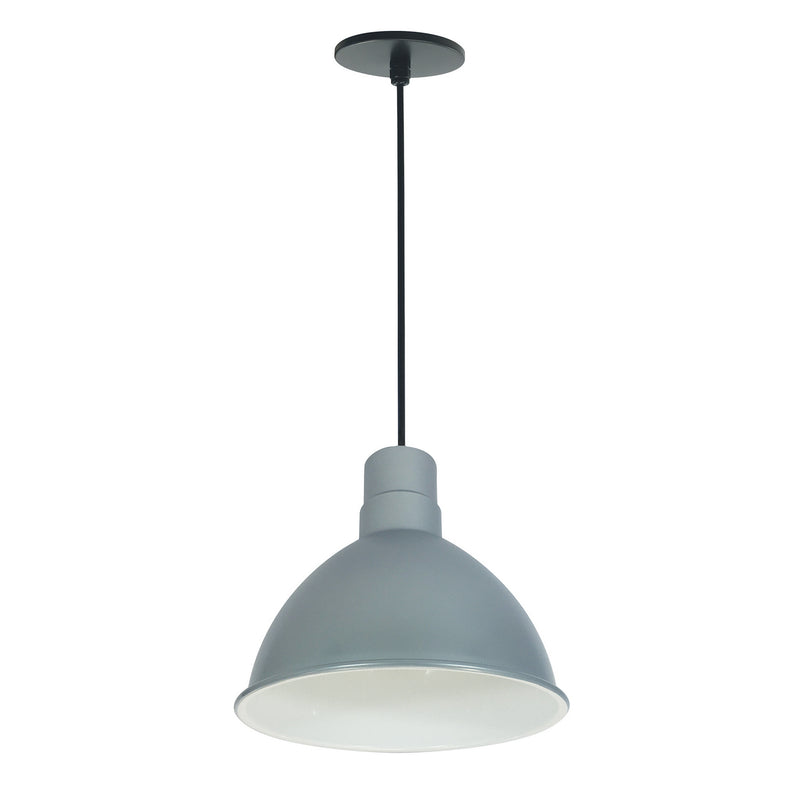 Nora Lighting NRLM-10C2040GMWLE4 10" Rlm Shade, Gun Metal Outer / White Inner