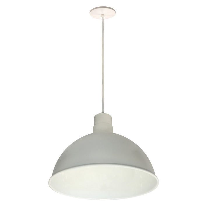 Nora Lighting NRLM-16C3835WWLE4 16" Rlm Shade, White Outer / White Inner