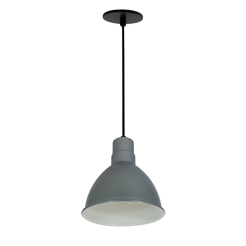 Nora Lighting NRLM-8C1030GMWLE4 LED Pendant, Gun Metal Outer / White Inner