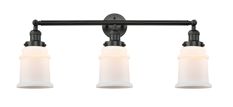 Innovations 205-BK-G181 Three Light Bath Vanity, Matte Black