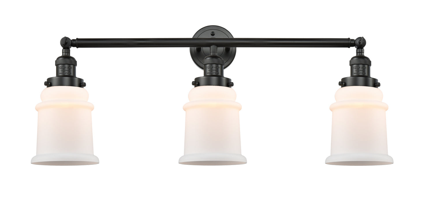 Innovations 205-BK-G181 Three Light Bath Vanity, Matte Black