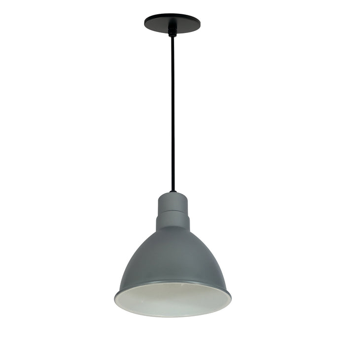 Nora Lighting NRLM-8C1040GMWLE4 LED Pendant, Gun Metal Outer / White Inner