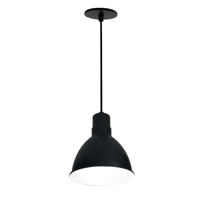 Nora Lighting NRLM-8C1830BWLE4 LED Pendant, Black Outer / White Inner