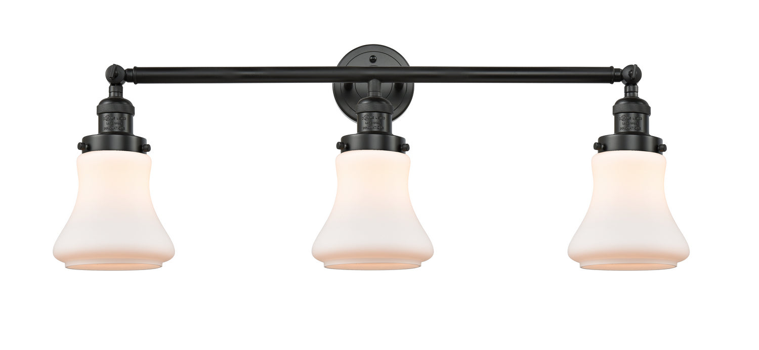 Innovations 205-BK-G191 Three Light Bath Vanity, Matte Black