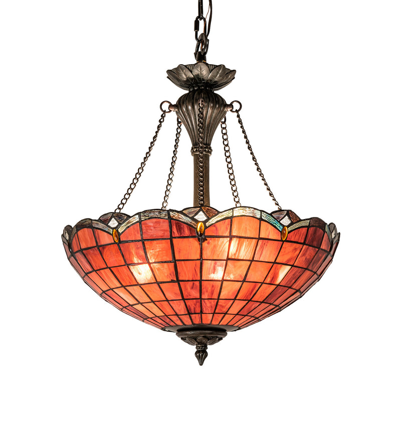 Meyda Tiffany 107796 Three Light Pendant, Antique
