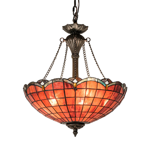 Meyda Tiffany 107796 Three Light Pendant, Antique