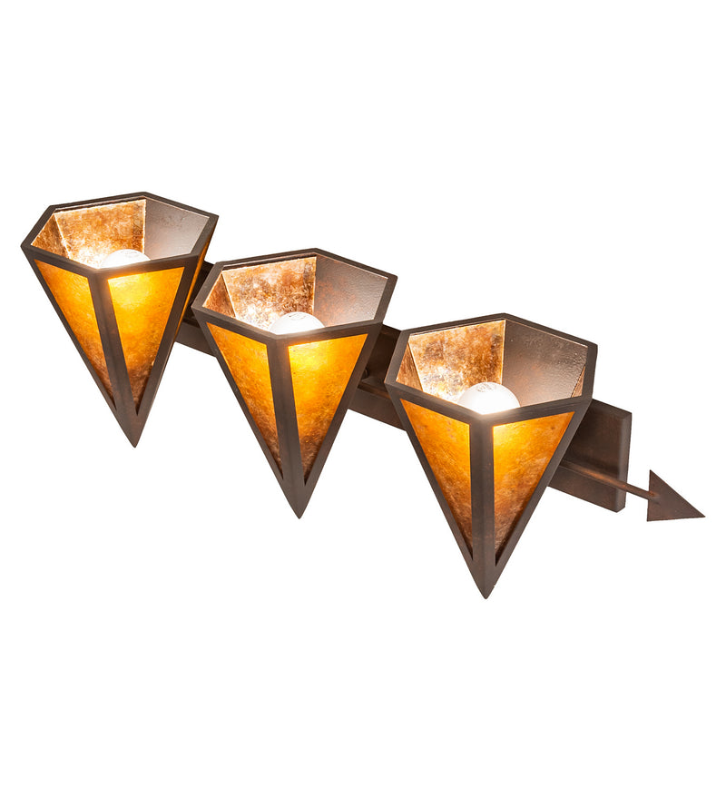 Meyda Tiffany 120190 Three Light Vanity, Rusty Nail