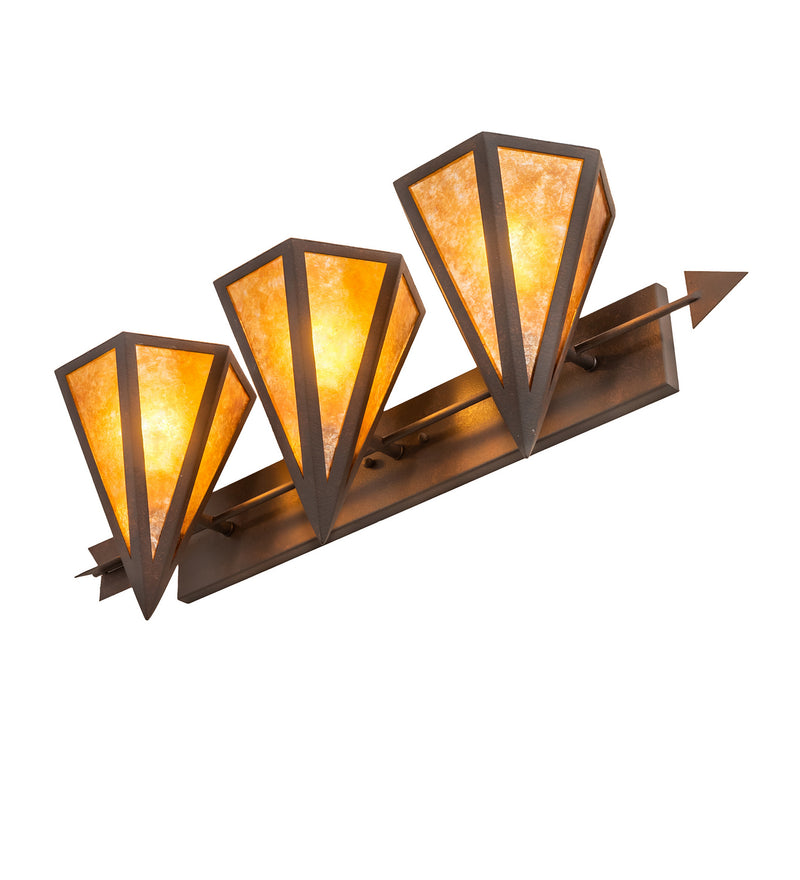 Meyda Tiffany 120190 Three Light Vanity, Rusty Nail