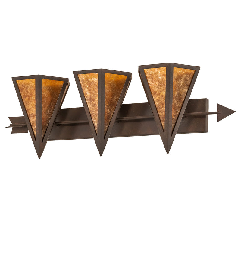 Meyda Tiffany 120190 Three Light Vanity, Rusty Nail