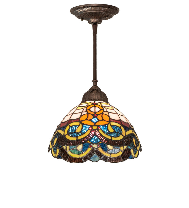 Meyda Tiffany 139440 One Light Mini Pendant, Mahogany Bronze