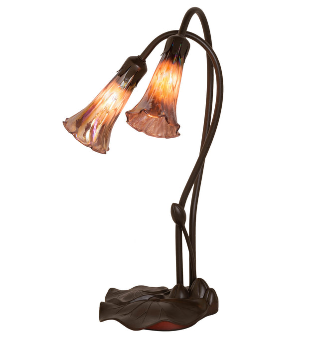 Meyda Tiffany 14099 Two Light Accent Lamp, Mahogany Bronze