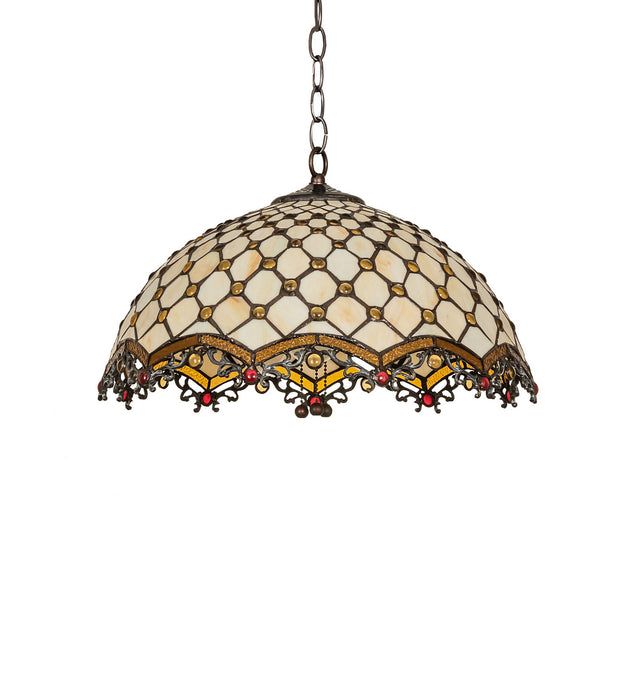 Meyda Tiffany 151323 Three Light Pendant, Mahogany Bronze