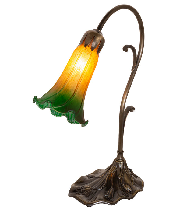 Meyda Tiffany 17014 One Light Mini Lamp, Antique Brass