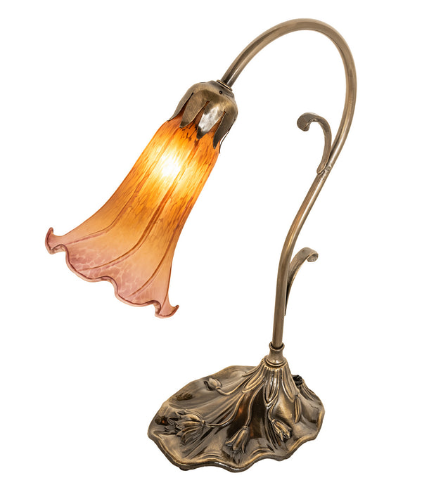 Meyda Tiffany 17106 One Light Mini Lamp, Antique Brass