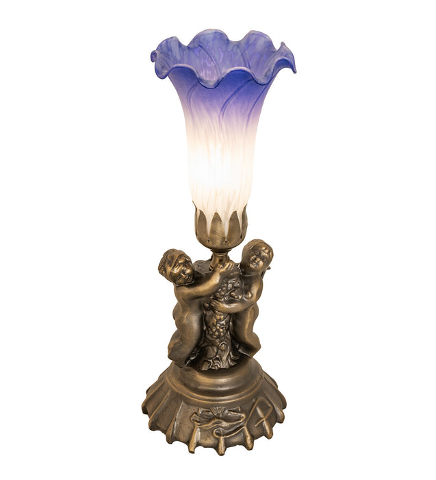 Meyda Tiffany 225850 One Light Mini Lamp, Antique Brass