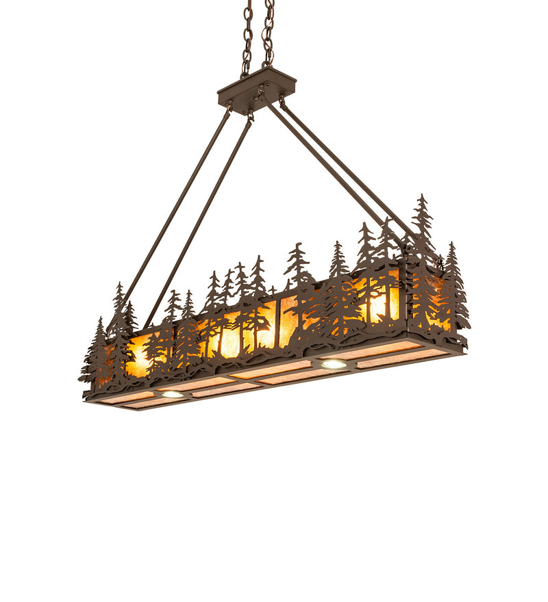 Meyda Tiffany 244077 Four Light Pendant, Oil Rubbed Bronze