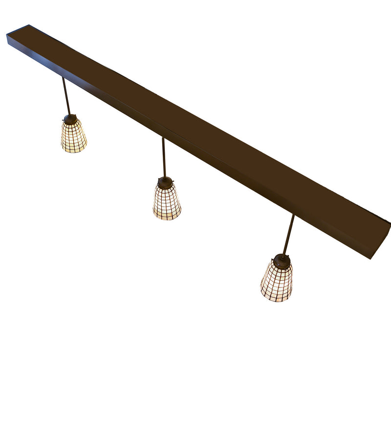 Meyda Tiffany 244163 Three Light Island Pendant, Exterior Oil Rubbed Bronze