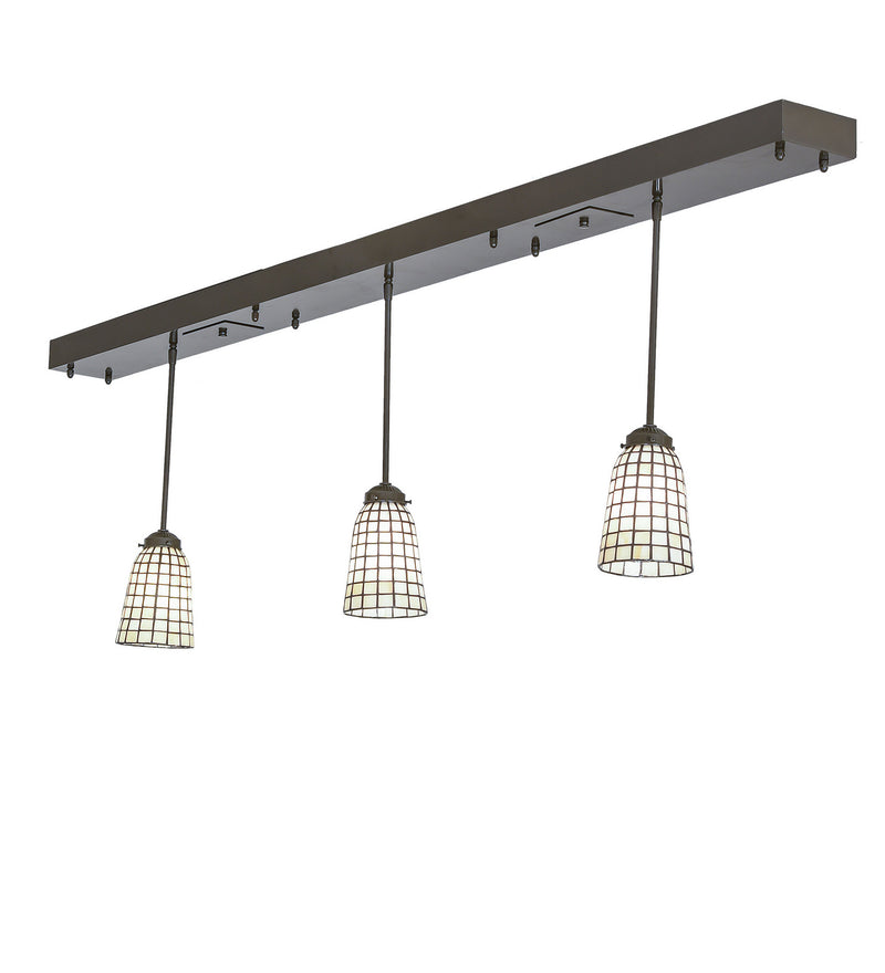 Meyda Tiffany 244163 Three Light Island Pendant, Exterior Oil Rubbed Bronze