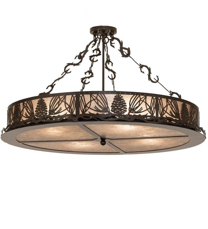 Meyda Tiffany 245571 Four Light Semi-Flushmoun, Timeless Bronze