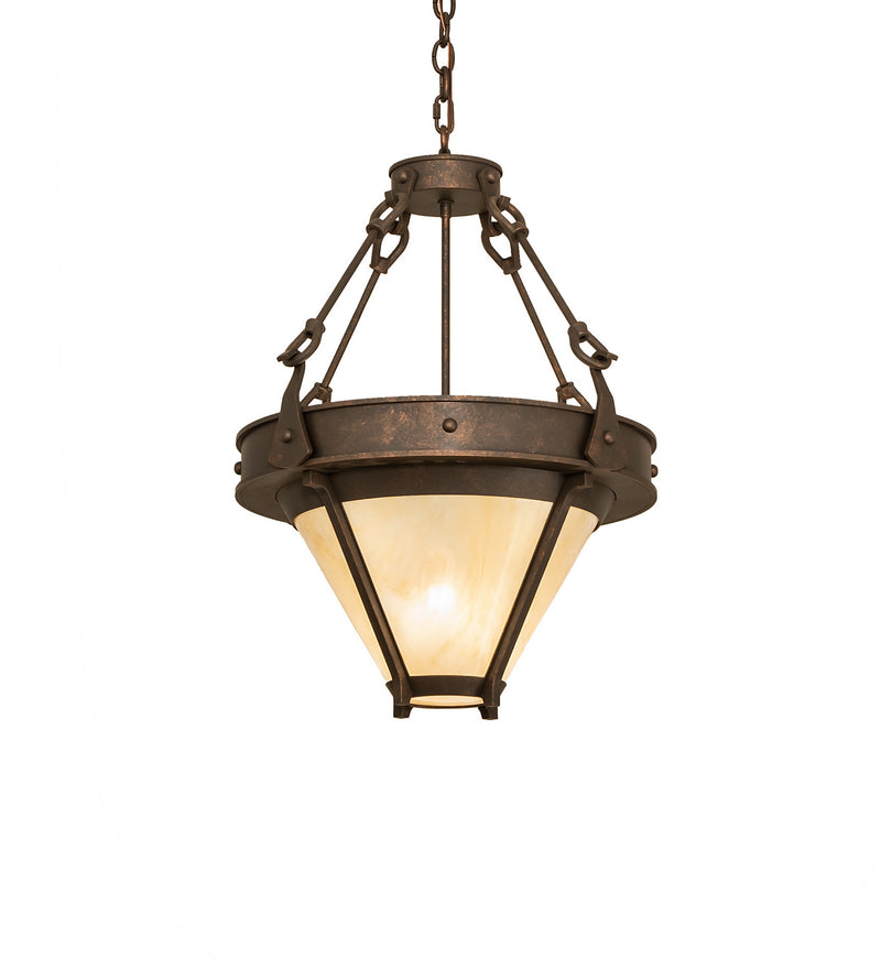 Meyda Tiffany 246057 Two Light Pendant, Gilded Tobacco