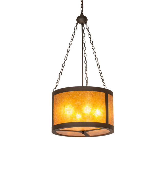 Meyda Tiffany 246132 Four Light Pendant, Oil Rubbed Bronze