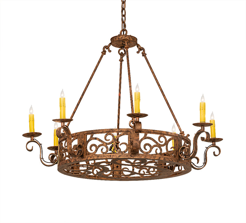 Meyda Tiffany 246220 Eight Light Chandelier, Spanish Gold