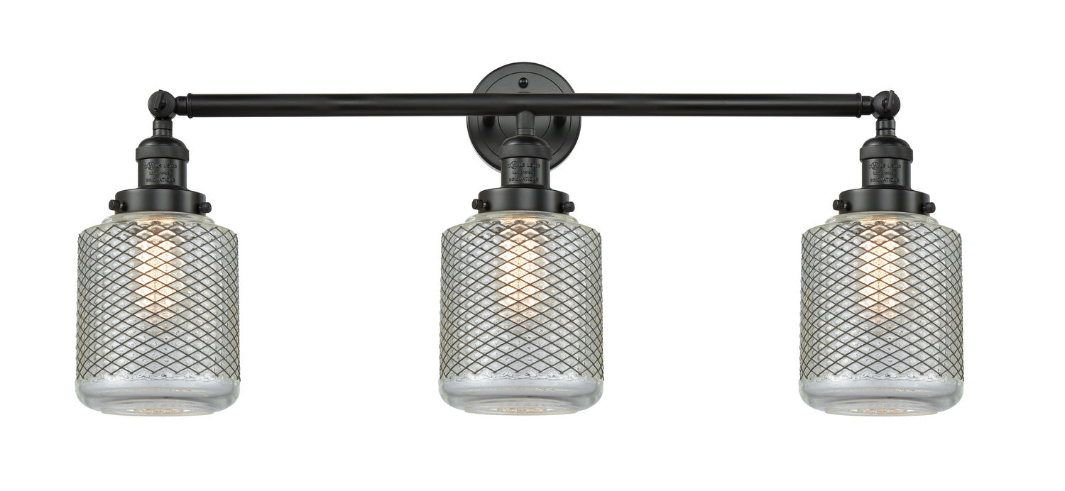 Innovations 205-BK-G262 Three Light Bath Vanity, Matte Black