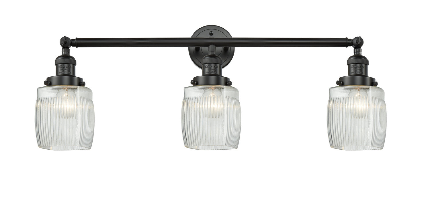 Innovations 205-BK-G302 Three Light Bath Vanity, Matte Black