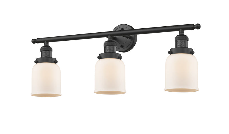 Innovations 205-BK-G51 Three Light Bath Vanity, Matte Black