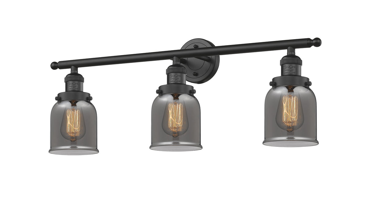 Innovations 205-BK-G53 Three Light Bath Vanity, Matte Black