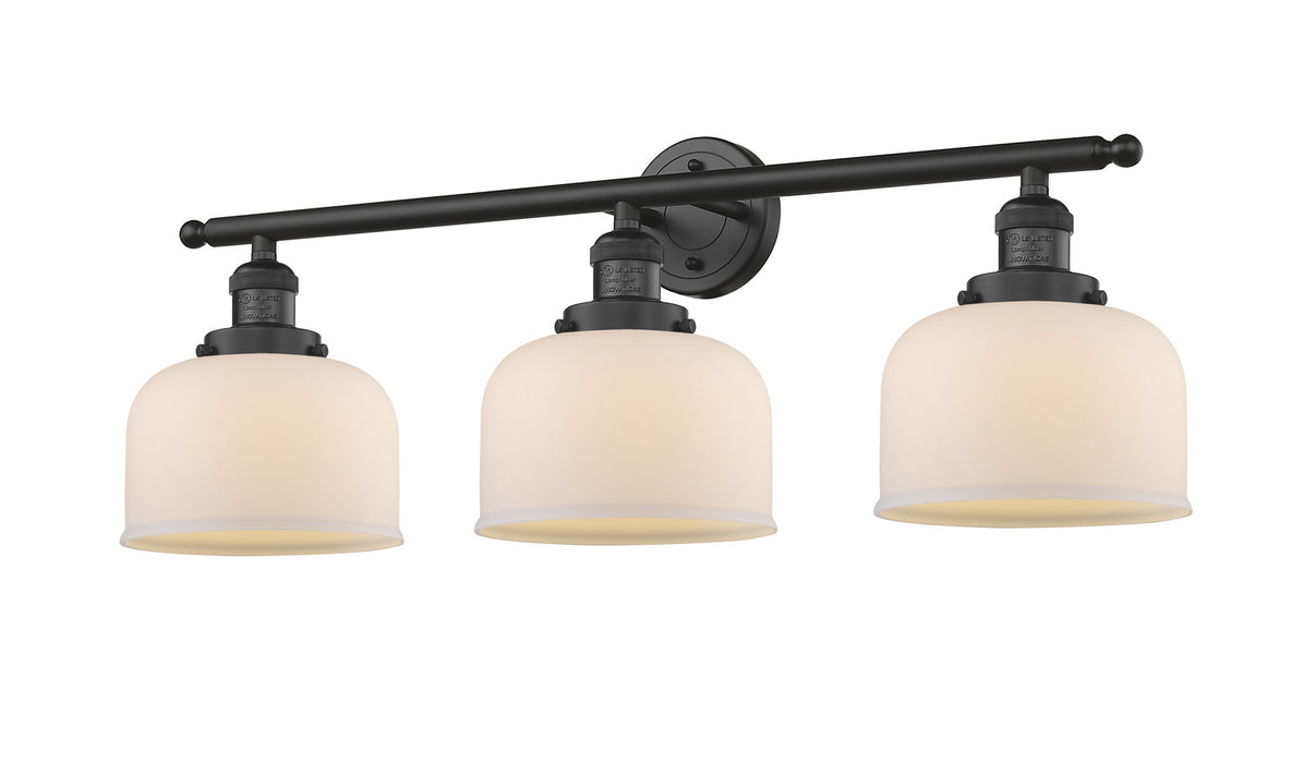Innovations 205-BK-G71 Three Light Bath Vanity, Matte Black