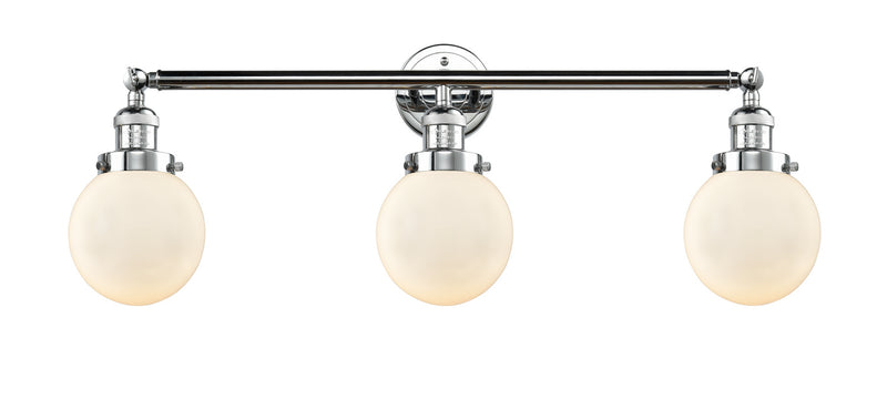 Innovations 205-PC-G201-6 Three Light Bath Vanity, Polished Chrome