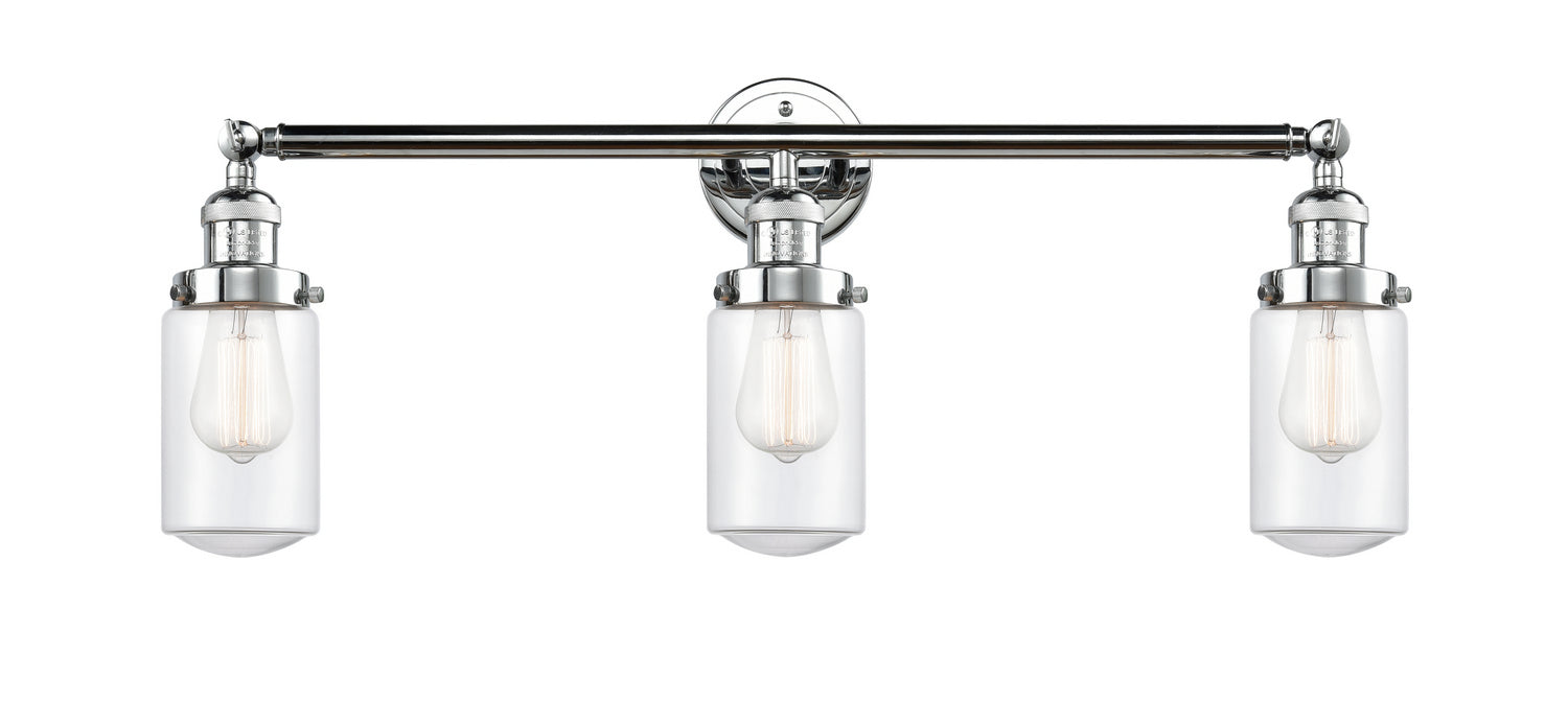 Innovations 205-PC-G312 Three Light Bath Vanity, Polished Chrome