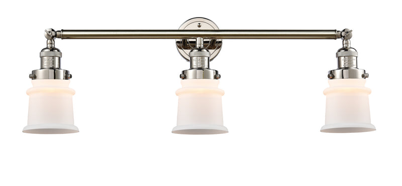 Innovations 205-PN-G181S Three Light Bath Vanity, Polished Nickel