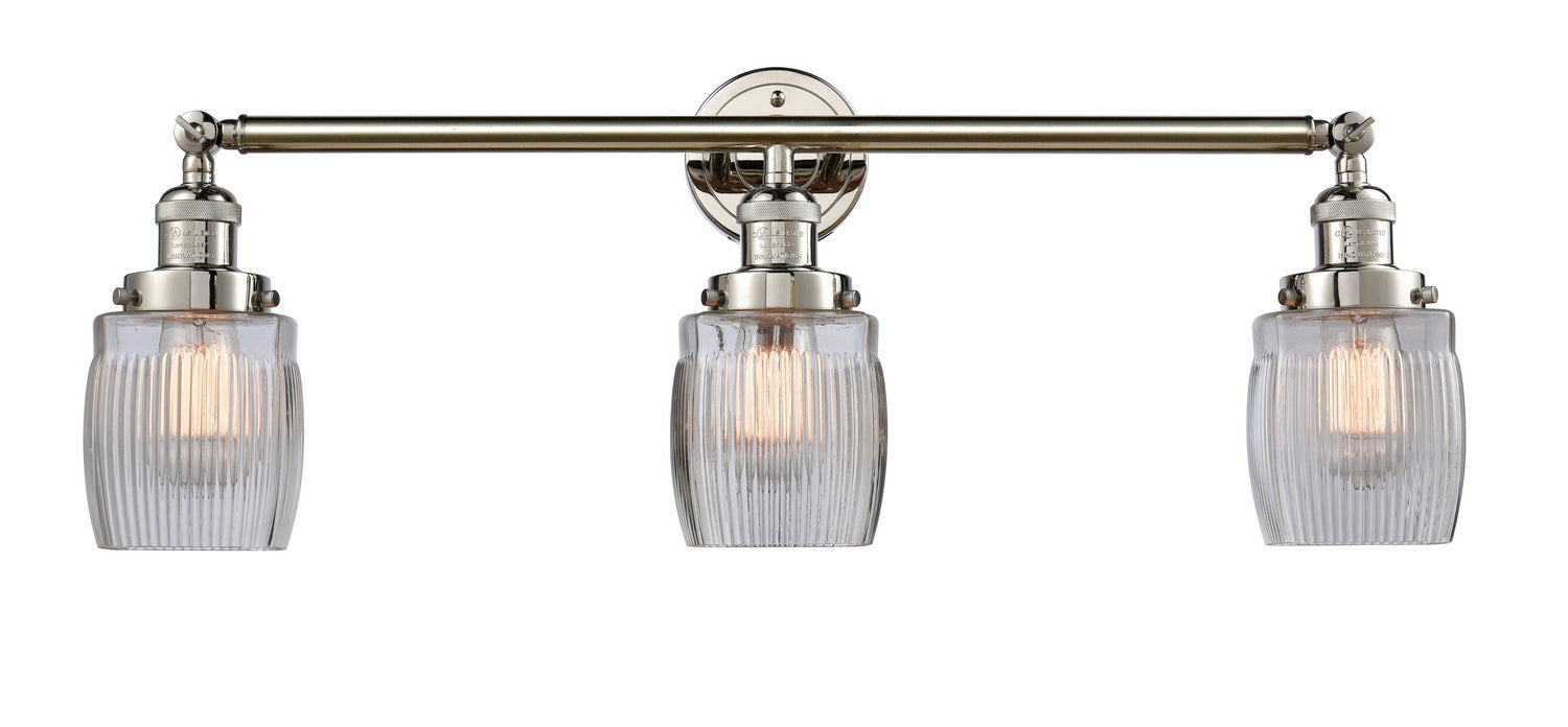 Innovations 205-PN-G302 Three Light Bath Vanity, Polished Nickel