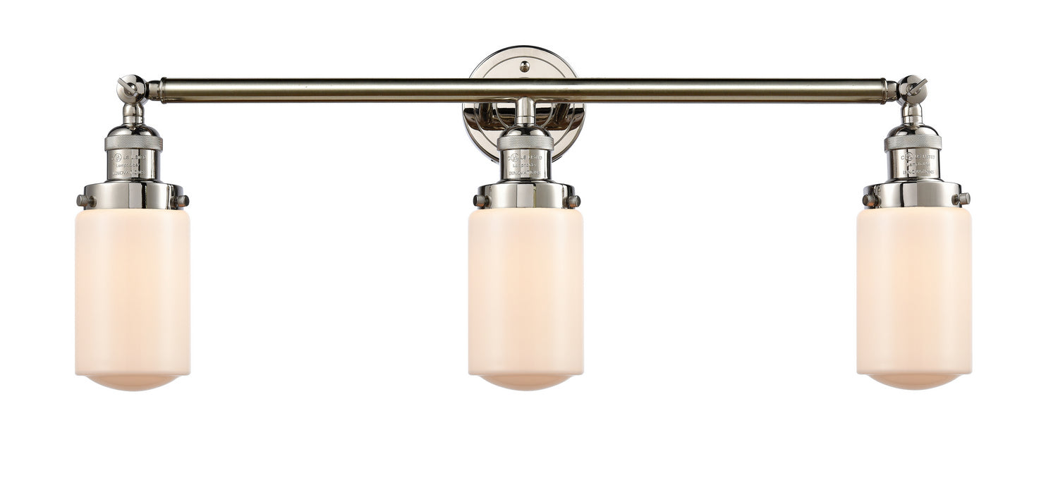 Innovations 205-PN-G311 Three Light Bath Vanity, Polished Nickel
