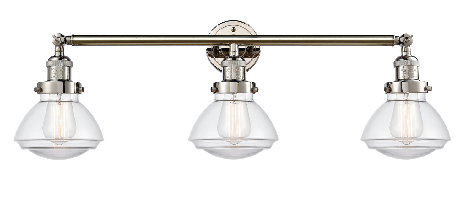 Innovations 205-PN-G322 Three Light Bath Vanity, Polished Nickel