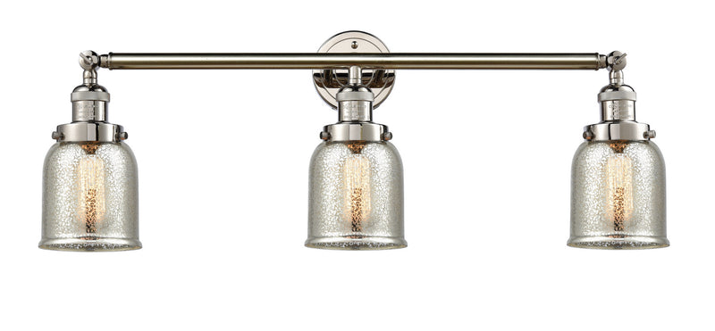 Innovations 205-PN-G58 Three Light Bath Vanity, Polished Nickel