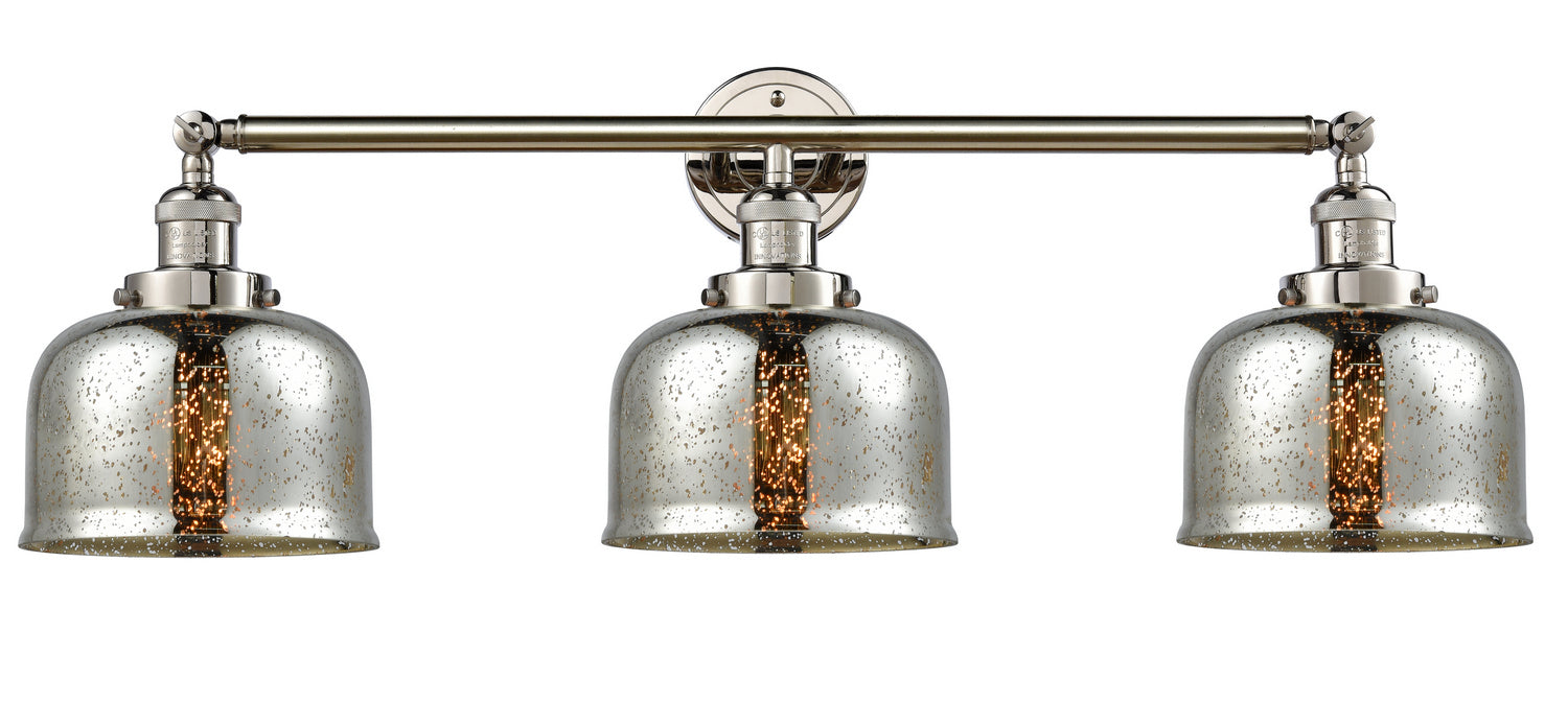 Innovations 205-PN-G78 Three Light Bath Vanity, Polished Nickel