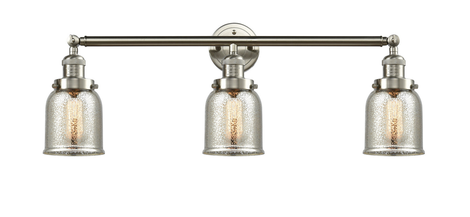 Innovations 205-SN-G58 Three Light Bath Vanity, Brushed Satin Nickel