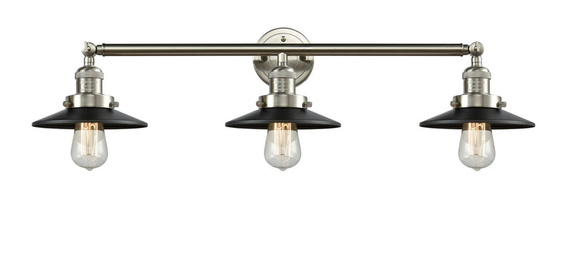Innovations 205-SN-M6 Three Light Bath Vanity, Brushed Satin Nickel